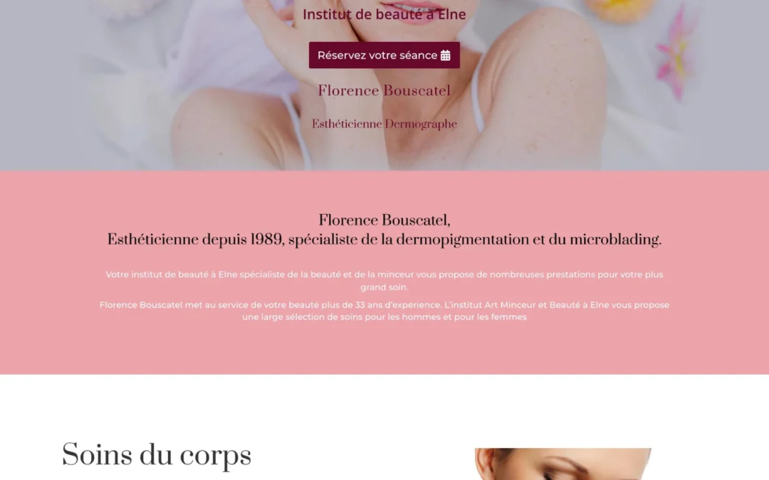 Modèle site web institut de beauté art minceur
