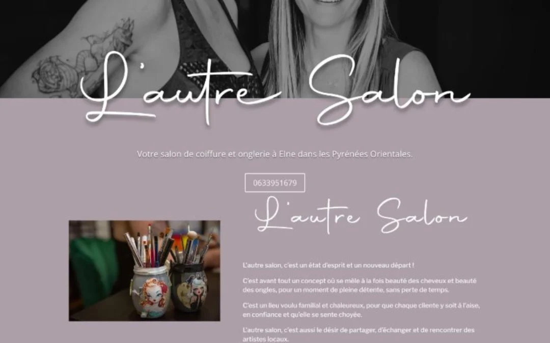 Modèle site web coiffeur l&rsquo;autre salon