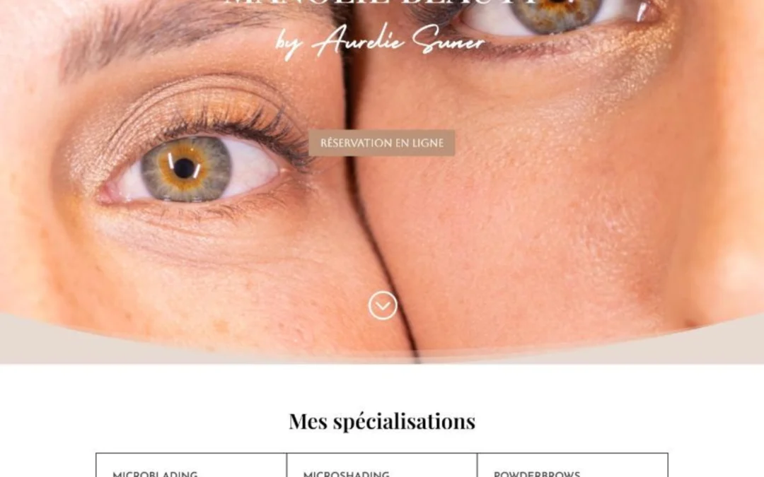 Modèle site web institut de beauté manolie