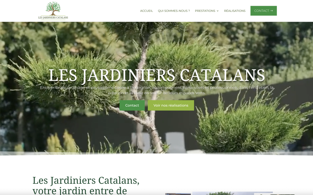 Création de site internet pour un paysagiste à Perpignan dans le 66 – Les Jardiniers Catalans