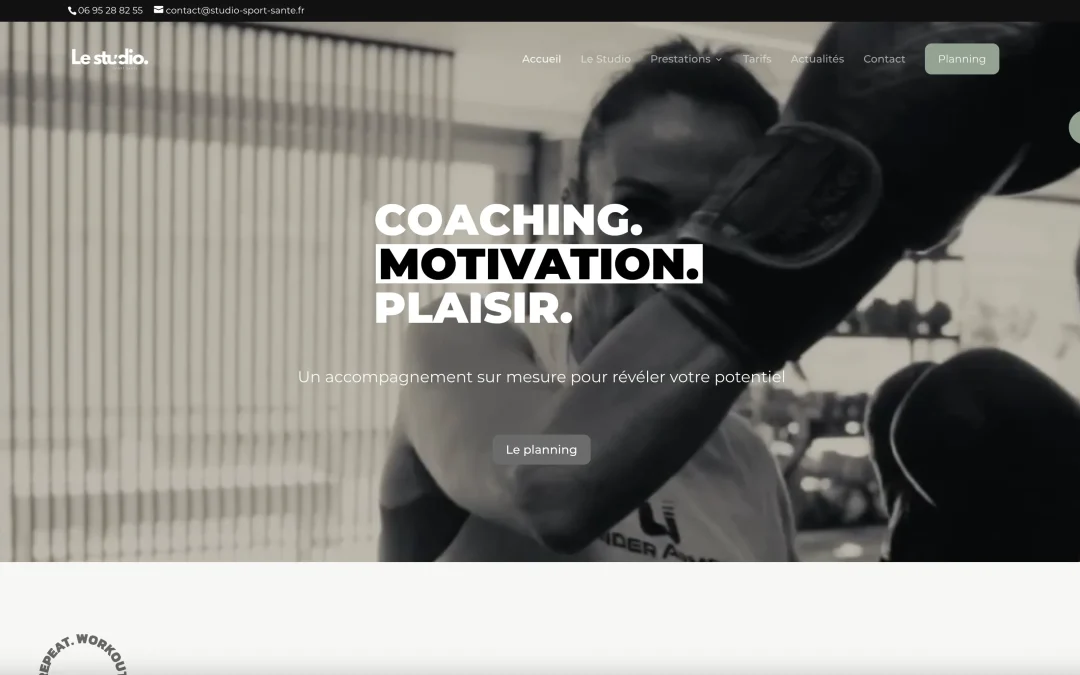 Création de site internet pour une salle de sport à L&rsquo;Union dans le 31 Toulouse – Studio Sport Santé