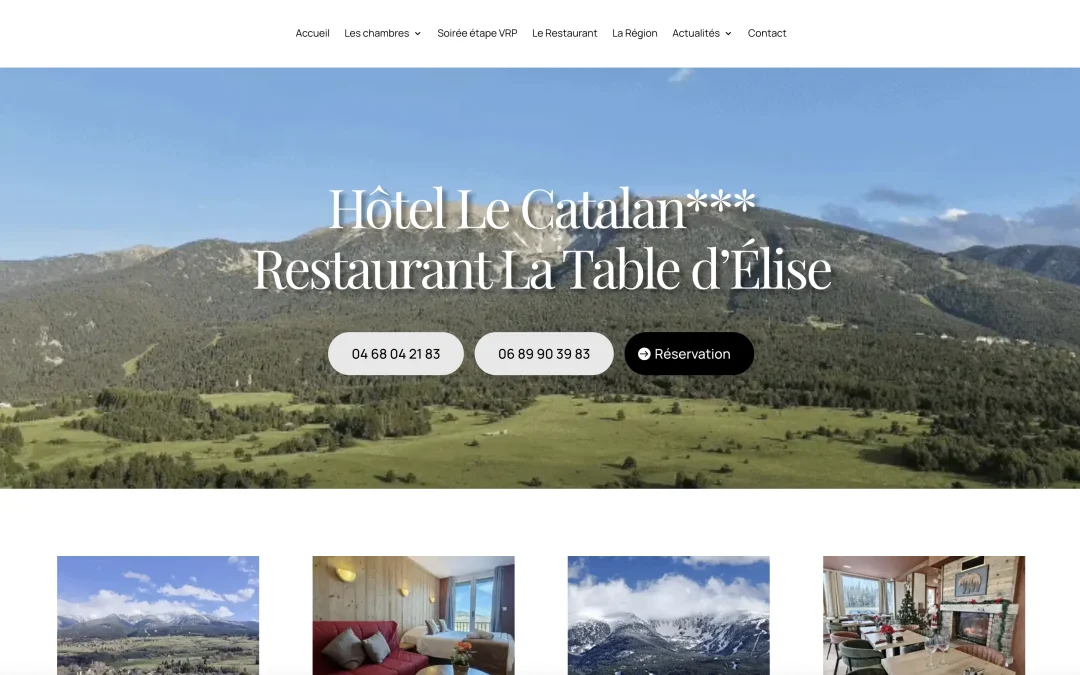 Création de site internet pour un hôtel restaurant à La Cabanasse dans le 66 Perpignan – Hôtel Le Catalan