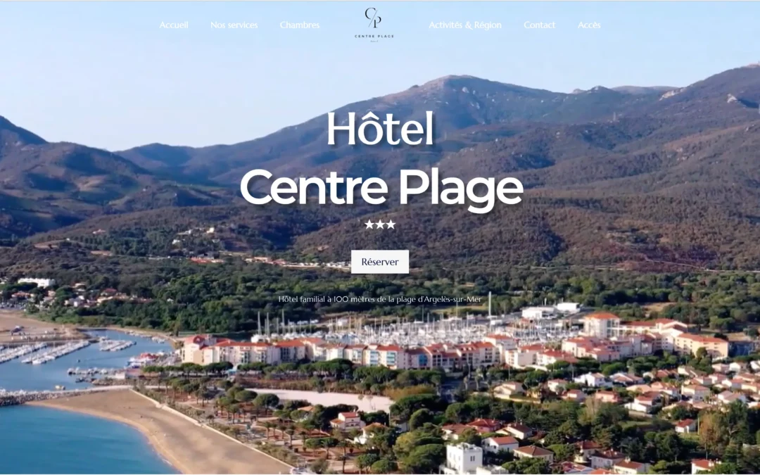 Création de site internet pour un hotel à Argeles-Sur-Mer dans le 66 pyrénées orientales – Hotel Centre Plage
