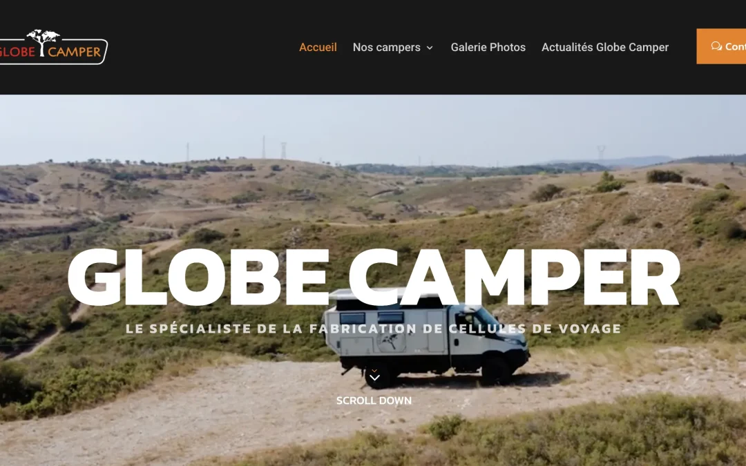 Création de site internet pour un fabricant de cellules 4×4 à Montredon-des-Corbières dans le 11 Narbonne – Globe Camper